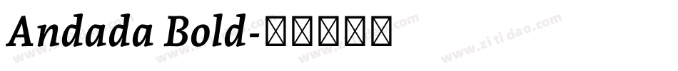 Andada Bold字体转换